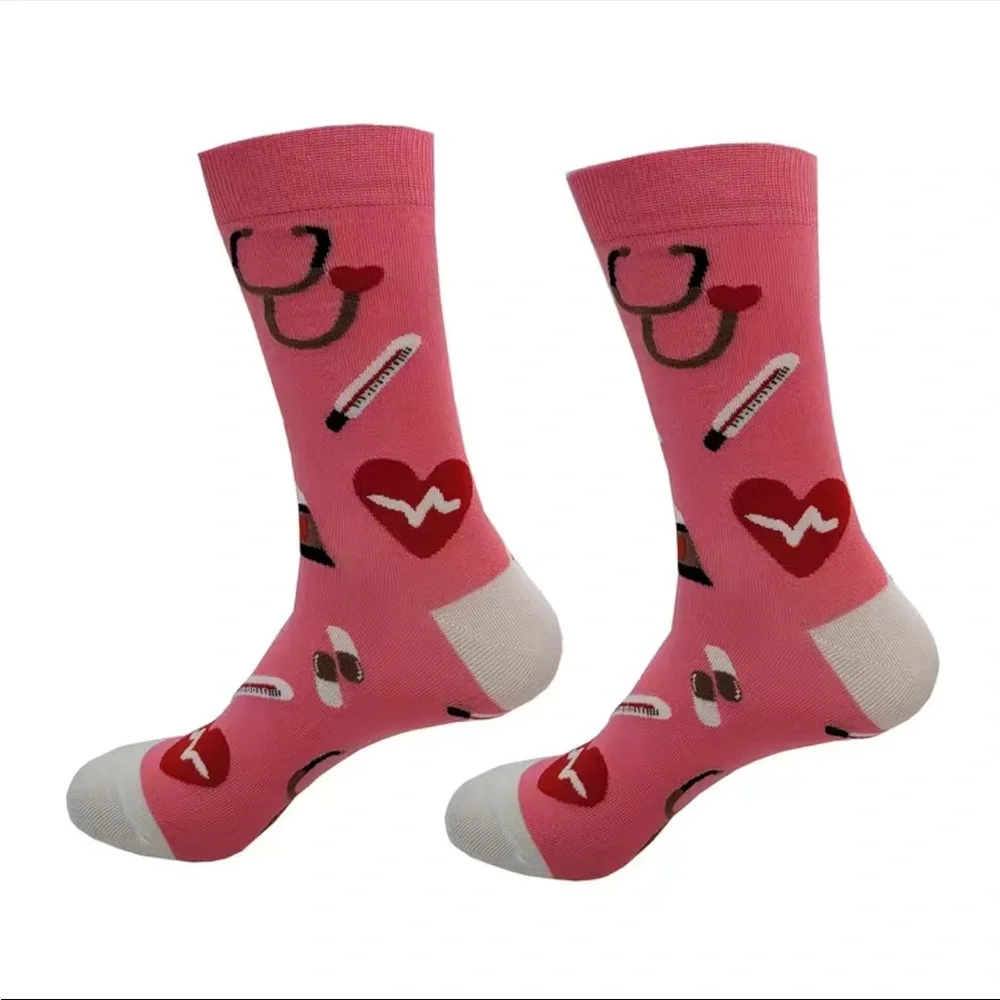 Pink Unisex Doctor/Nurse Socks